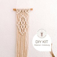 Makramee Diy Kit Wandbehang "Alma", Inkl. Video | Gratis Mini-Makramee Bausatz, Bastelset, Starter-Kit Für Eine Geschenk Boho Deko von DIYMakramee