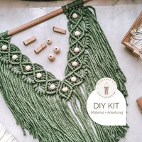 Makramee Diy Kit Wandbehang "Peony", Inkl. Video | Gratis Mini-Makramee Bausatz, Bastelset, Starter-Kit Für Eine Geschenk Boho Deko von DIYMakramee