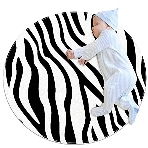 Runder Teppich Badvorleger Teppich Wohnzimmer Schlafzimmer Bad Küche Zebra von DIYOF