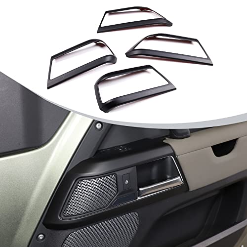 DIYUCAR ABS Kunststoff Autotür Innengriff Rahmenabdeckung Verkleidung für Land Rover Defender 90 110 2020-2022 Innenausstattung (Mattschwarzes 4-teiliges Set) von DIYUCAR