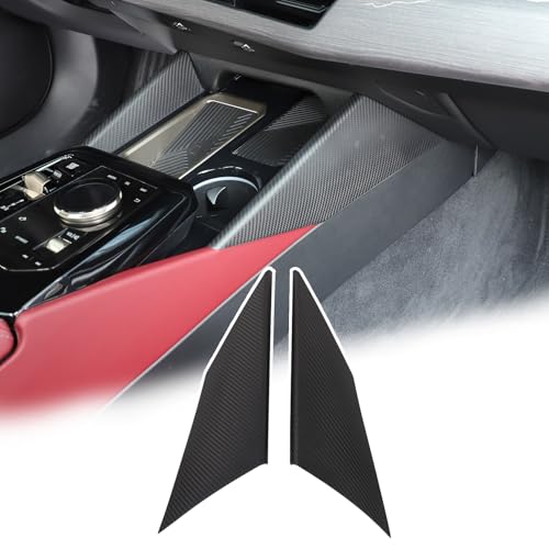 DIYUCAR Echte Kohlefaser Auto Mittelkonsole Schalttafel Seitenverkleidung Abdeckung Kompatibel mit 5er Serie G60 i5 525i 530i 540i 2024 2025 Innenraum Zubehör (Matte Kohlefaser) von DIYUCAR