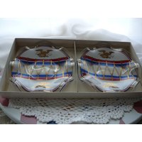 Vintage American Patriotic Eagle Crest Trinket Dish "Spirit Of "76" Boxed Set von DIYVintageTreasures