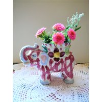 Vintage Keramik Faschingsritt Elefant Über Pflanzt von DIYVintageTreasures