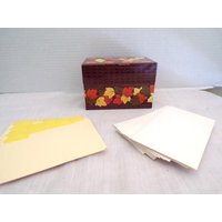 Vintage Rezeptdatei Box Aus Metall 90 X 130 cm Herbstlaub Von Syndikat Herstellung Made in Den Usa von DIYVintageTreasures