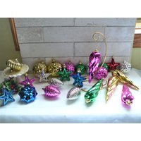 Vintage Weihnachten Kunststoffform Baumschmuck Ornamente 22 Stück von DIYVintageTreasures