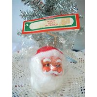 Vintage Weihnachtsmann Vinyl Kopfschmuck Ornament ~ Nos von DIYVintageTreasures
