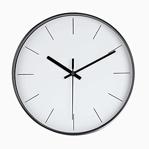 DIYZON 30 cm Runde Wanduhr, Modern Geräuschlos Kein Ticken, Batteriebetrieben Quarzwerk Wanduhr, Leicht zu Lesen, Dekoration für Schlafzimmer, Küche, Schule, Büro von DIYZON