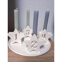 Adventskranz Zahlen Stern Keraflott von DIYZauberfee