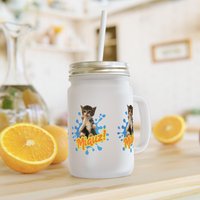Mason Jar Mit Katzenmotiv Splash Cat Lover Geschenkidee Küchen Deko Watercolor Trinkglas von DIYZauberfee