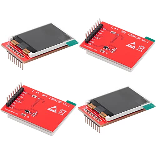 DIYmalls 1,44 Zoll TFT LCD Display Module ST7735S 128x128 3,3V RGB 65K 4-Wire SPI für Arduino ESP32 Board (4 Stück) von DIYmalls