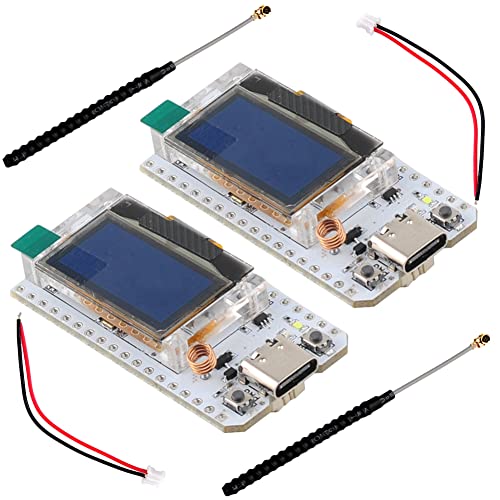 DIYmalls 868MHz ESP32 LoRa V3 Board 0.96 OLED Display Modul + 868 MHz LoRa Antenne + 2p Kabel 1.25mm für Heltec Meshtastic LoRawan IOT (2 Stück) von DIYmalls