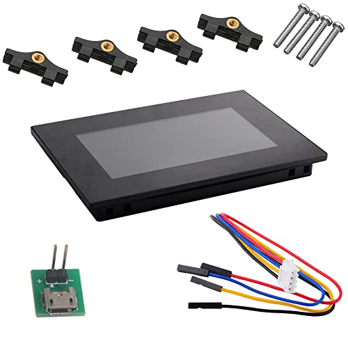 DIYmalls Nextion Intelligent 5 Zoll HMI Display 5V kapazitiver Touchscreen 800 x 480 TFT LCD mit Gehäuse für Arduino ESP32 (NX8048P050-011C-Y) von DIYmalls