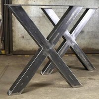 Esstisch Beine Aus Metall. Hochleistungsstahltischbeine | Satz Von 2 Beinen, Bankbeine, Eisenschreibtischbeine. Industrie, X-Form, Auf Lager von DIYshopDesign