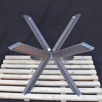 Industrielle I-Beam Stahltischbasis Für Holzplatte, Metalltischbasis Runde Tischplatte, Beschichtete Tischbasis Der Küche, Möbelbeine von DIYshopDesign