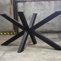 Metall Esstisch Basis, Spider Steel Basis. Moderne Tischbasis Für Rechteckige Tischplatte von DIYshopDesign