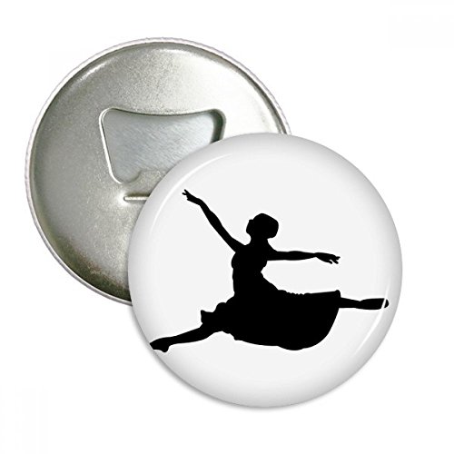 Ballett Jumping Performance Tänzerin rund Flaschenöffner Kühlschrank Magnet Pins Badge Button Geschenk 3 von DIYthinker