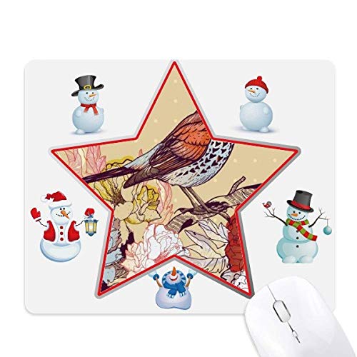 Birds Branch Flowers Fruit Christmas Snowman Family Star Mouse Pad von DIYthinker