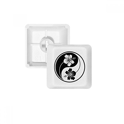 Buddhismus Yin-Yang Blume Design PBT Tastenkappen für Mechanische Tastatur weiß OEM-Nr. Markieren Print Mehrfarbig Mehrfarbig R2 von DIYthinker