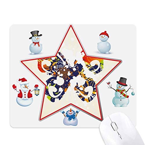 Butterflies with Floral Pattern Graffiti Christmas Snowman Family Star Mouse Pad von DIYthinker