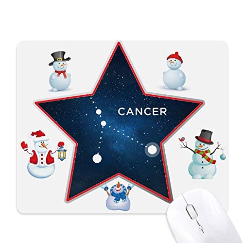 Cancer Constellation Zodiac Sign Christmas Snowman Family Star Mouse Pad von DIYthinker