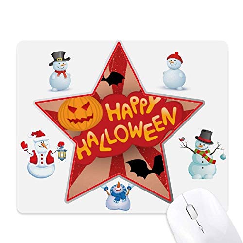 Cartoon Halloween Fonts Christmas Snowman Family Star Mouse Pad von DIYthinker