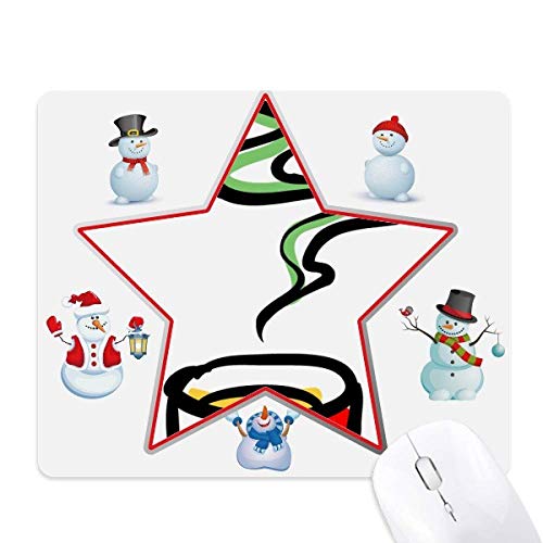 China Chinese Tea Cup Traditional Pattern Christmas Snowman Family Star Mouse Pad von DIYthinker