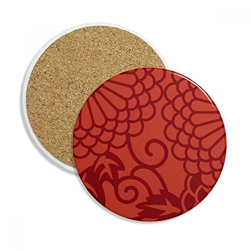 Chinesische japanischen Stil, Asia Blumen Muster Stein Drink Keramik Untersetzer für Tasse Geschenk 2 von DIYthinker