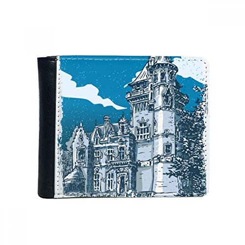 DIYthinker Altes Schloss Mittelalterliche Ritter von Europa Emblem Flip Bifold-Leder-Mappen-Multifunktions-Karten-Geldbeutel-Geschenk One_Size Mehrfarbig von DIYthinker