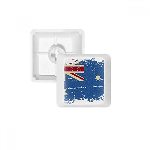 DIYthinker Australien Flavor Flagge Retro Illustration PBT Keycaps für mechanische Tastatur Weiß OEM Keine Markierung drucken von DIYthinker