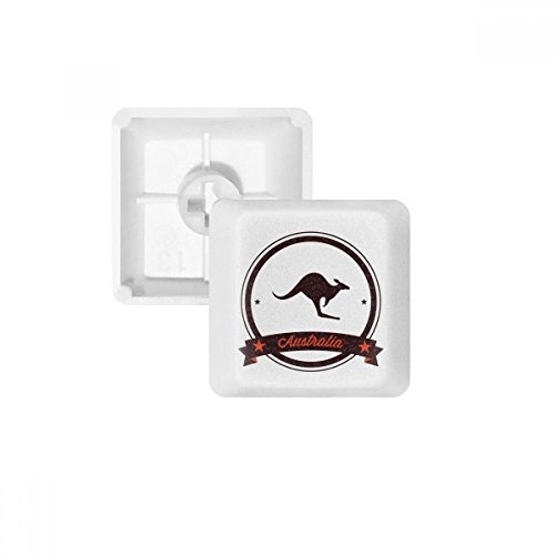 DIYthinker Australien Flavor Kangaroo Emblem Illustration PBT Keycaps für mechanische Tastatur Weiß OEM Keine Markierung drucken von DIYthinker