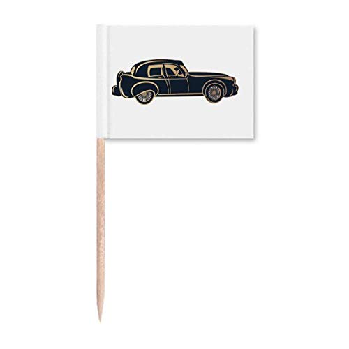 DIYthinker-Black Classic Car Pattern Gliederung Zahnstocher Flaggen Marker Topper Party Dekoration von DIYthinker
