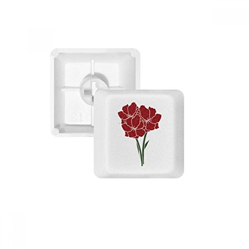 DIYthinker Blätter Pflanze Carnation Blumen-Anlage PBT Keycaps für mechanische Tastatur Weiß OEM Keine Markierung drucken von DIYthinker