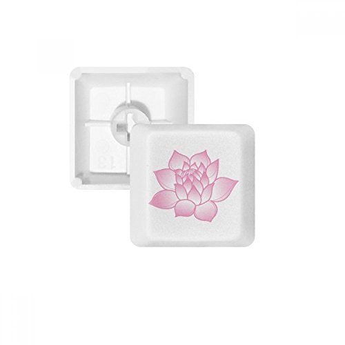 DIYthinker Blume Pflanze Lotus-Blumen-Rosa-Muster PBT Keycaps für mechanische Tastatur Weiß OEM Keine Markierung drucken von DIYthinker