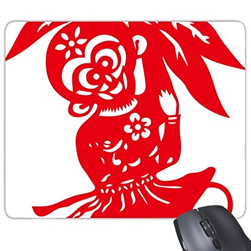 DIYthinker China Chinese Papercut Zodiac AFFE Traditionelle Kunst Kultur Fenster Flowers Rectangle Griffige Gummi Mousepad Spiel Mauspad Geschenk von DIYthinker