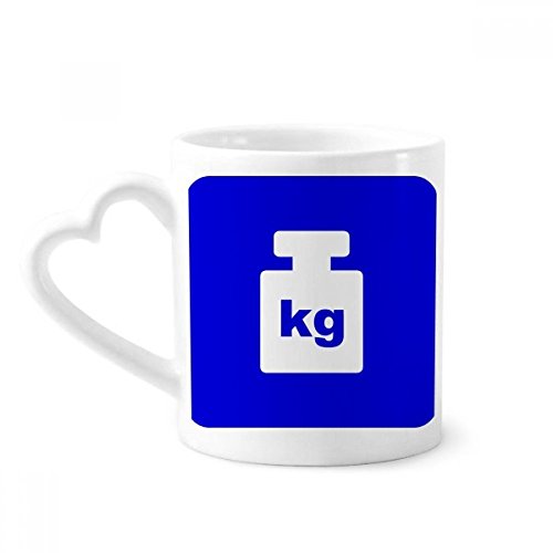 DIYthinker Gewicht Blue Square Warnung Mark Kaffeetasse Keramik Keramik-Schale mit Herzen Griff 12 Unzen Geschenk Mehrfarbig von DIYthinker
