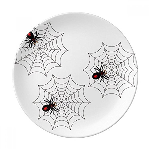 DIYthinker Halloween-Geist-Angst Spinne Dekorative Porzellan Dessertteller 8-Zoll-Dinner Home Geschenk 21cm Diameter Mehrfarbig von DIYthinker
