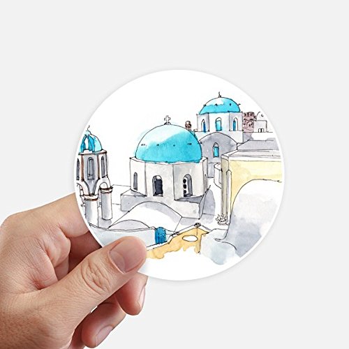 DIYthinker Imerovigli Dorf in Santorini Griechenland Runde Sticker 10Cm Wand Koffer Laptop Motobike Aufkleber 8Pcs Diameter 10cm Mehrfarbig DIYthinker Imerovigli Dorf in Santorini Griechenland Runde Sticker 10Cm Wand Koffer Laptop Motobike Aufkleber 8Pcs Diameter 10cm Mehrfarbig von DIYthinker