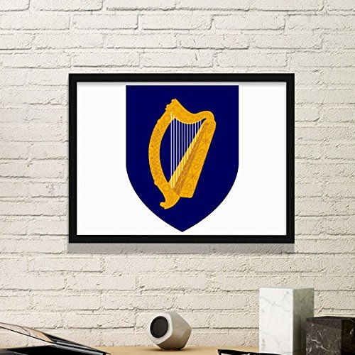 DIYthinker Irland Europa National Emblem Einfacher Bilderrahmen Kunstdrucke Malereien Startseite Wandtattoo Geschenk Small Schwarz von DIYthinker