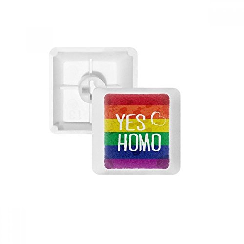 DIYthinker Ja Homo LGBT Regenbogen-Liebe PBT Keycaps für mechanische Tastatur Weiß OEM Keine Markierung drucken Mehrfarbig von DIYthinker