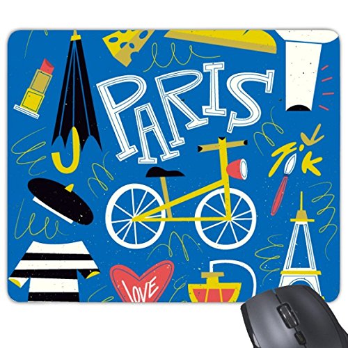 DIYthinker Lifestyle Frankreich Mark Zeichen Nationalflagge Architektur Benutzerdefinierte Landschaft Illustration Muster Rechteck Griffige Gummi Mousepad Spiel-Mausunterlage von DIYthinker