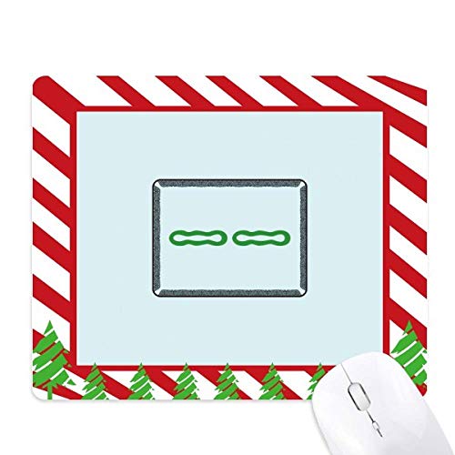 DIYthinker Mahjong Bambus Bar 2 Fliesen Muster Mauspad Candy Cane Gummi Pad Weihnachten Matte von DIYthinker