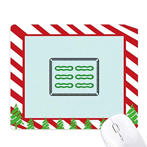 DIYthinker Mahjong Bambus Bar 6 Fliesen Muster Mauspad Candy Cane Gummi Pad Weihnachten Matte von DIYthinker