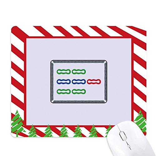 DIYthinker Mahjong Bambus Bar 7 Fliesen Muster Mauspad Candy Cane Gummi Pad Weihnachten Matte DIYthinker Mahjong Bambus Bar 7 Fliesen Muster Mauspad Candy Cane Gummi Pad Weihnachten Matte von DIYthinker
