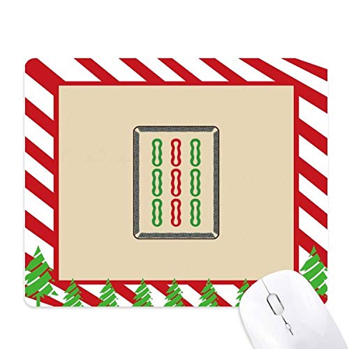 DIYthinker Mahjong Bambus Bar 9 Fliesen Muster Mauspad Zuckerstange Gummi Pad Weihnachten Matte von DIYthinker