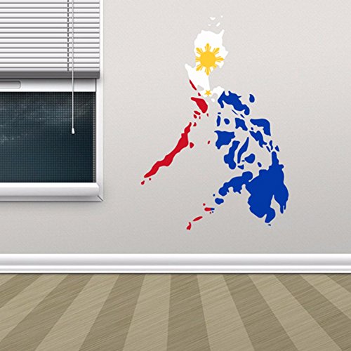 DIYthinker Philippinische Flagge Karte der Philippinen Wandaufkleber aus Vinyl Custom Home Wandtattoo Autodeko Hochzeit PVC Tapete Fashion Design DIYthinker Philippinische Flagge Karte der Philippinen Wandaufkleber aus Vinyl Custom Home Wandtattoo Autodeko Hochzeit PVC Tapete Fashion Design von DIYthinker