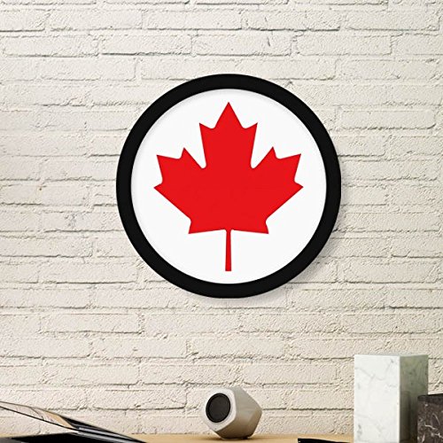 DIYthinker Red Maple Leaf Kanada Kultur Land Symbol Runde Einfacher Bilderrahmen Kunstdrucke von Paintings Startseite Wandtattoo Large Schwarz von DIYthinker