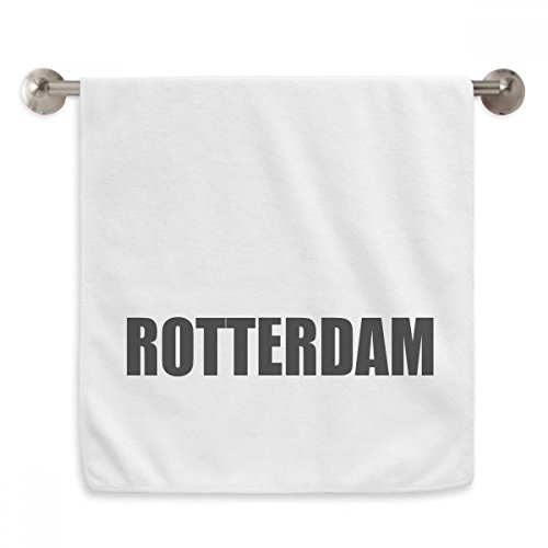 DIYthinker Rotterdam Niederlande Stadt Name Circlet Handtücher weichen Handtuch Waschlappen 13X29 Zoll 13 x 29 Inch Weiß von DIYthinker