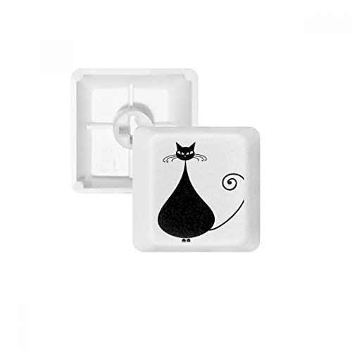 DIYthinker Schwarze Katzen-Liebhaber Halloween-Tier-Kunst Silhouette PBT Keycaps für mechanische Tastatur Weiß OEM Keine Markierung drucken von DIYthinker