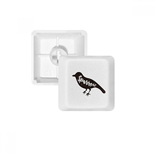 DIYthinker Sparrow Schwarzweiß-Bild Tier PBT Keycaps für Mechanische Tastatur Weiß OEM Keine Markierung drucken von DIYthinker
