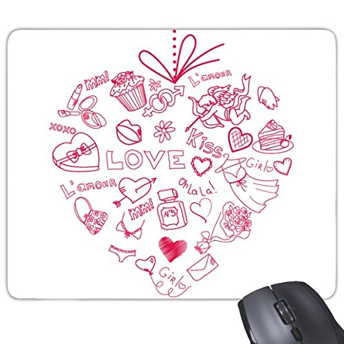 DIYthinker Valentinstag rotes Herz formte den Engel, Pfeil Kuchen-Blumen-Mädchen-Liebe Illustration Muster Rechteck Griffige Gummi Mousepad Spiel Mauspad Kuss DIYthinker Valentinstag rotes Herz formte den Engel, Pfeil Kuchen-Blumen-Mädchen-Liebe Illustration Muster Rechteck Griffige Gummi Mousepad Spiel Mauspad Kuss von DIYthinker